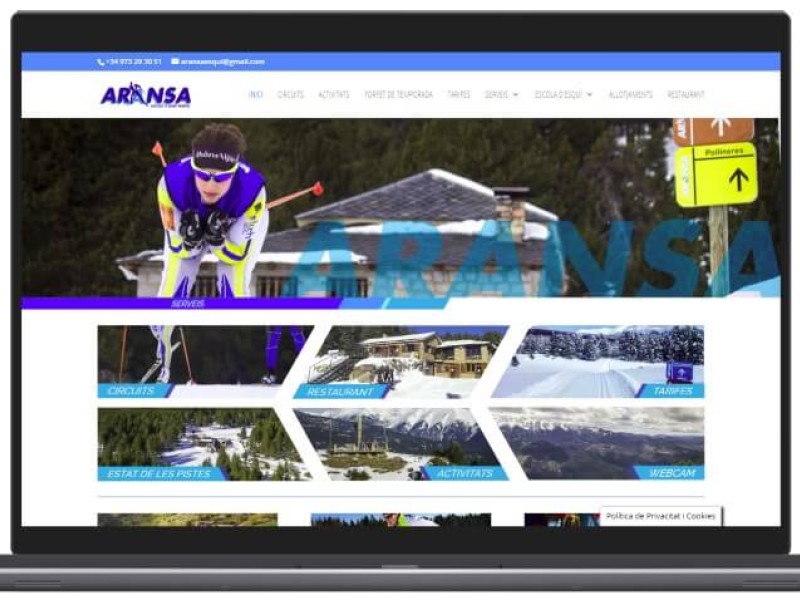 Nova p&agrave;gina web per a l'estaci&oacute; d'esqu&iacute; n&ograve;rdic d'Aransa