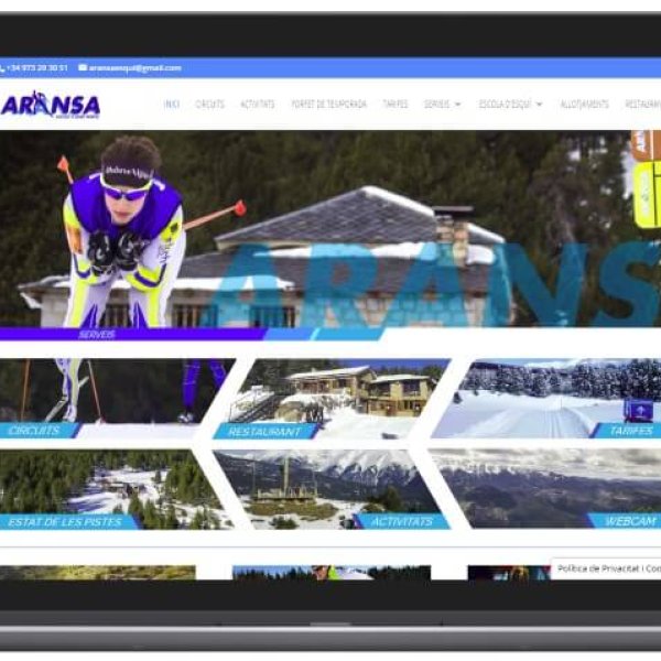 Nova pàgina web per a l'estació d'esquí nòrdic d'Aransa